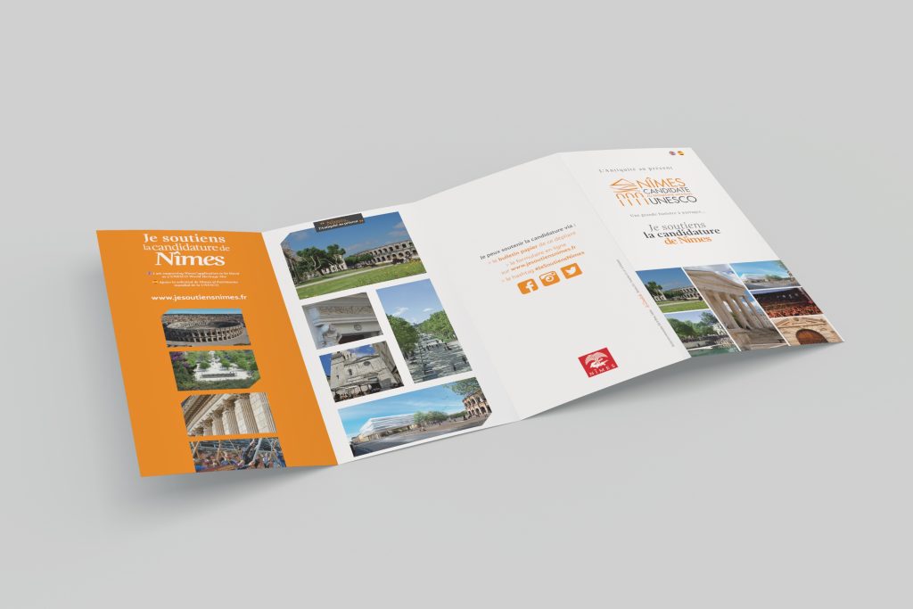 Dépliants — Candidature de Nîmes au patrimoine UNESCO