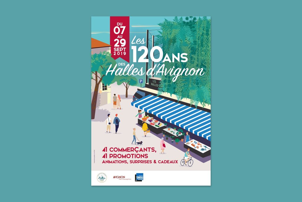Affiche Halles d&rsquo;Avignon