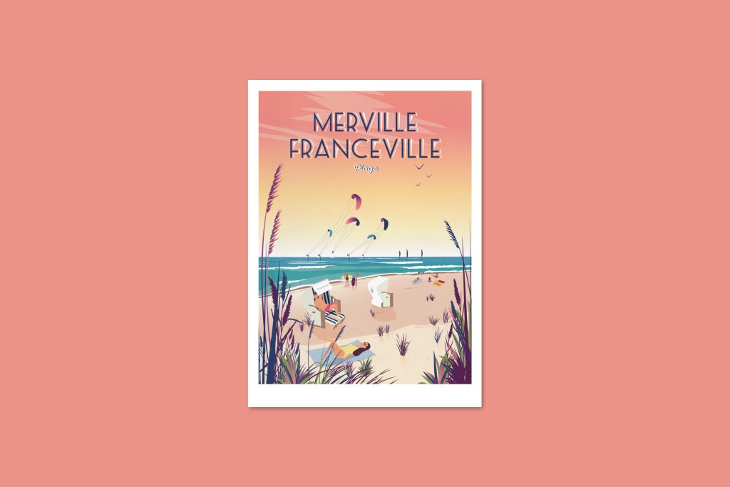 Illustration — Poster Merville-Franceville-Plage
