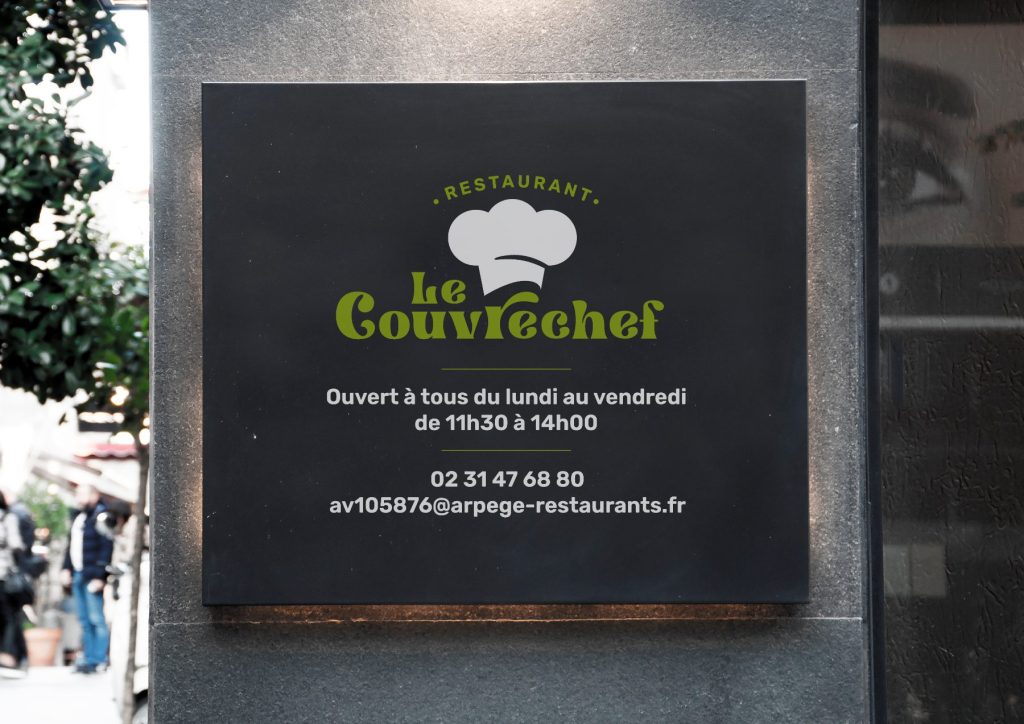 Le Couvrechef — Identité visuelle pour un restaurant à Caen